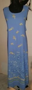 Terri blue Floral Sleeveless Tie Back summer Dress